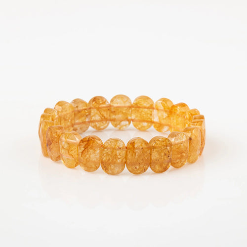 Hemios® Sitrin Doğal Erkek Para Ve Zenginlik Bilekliği