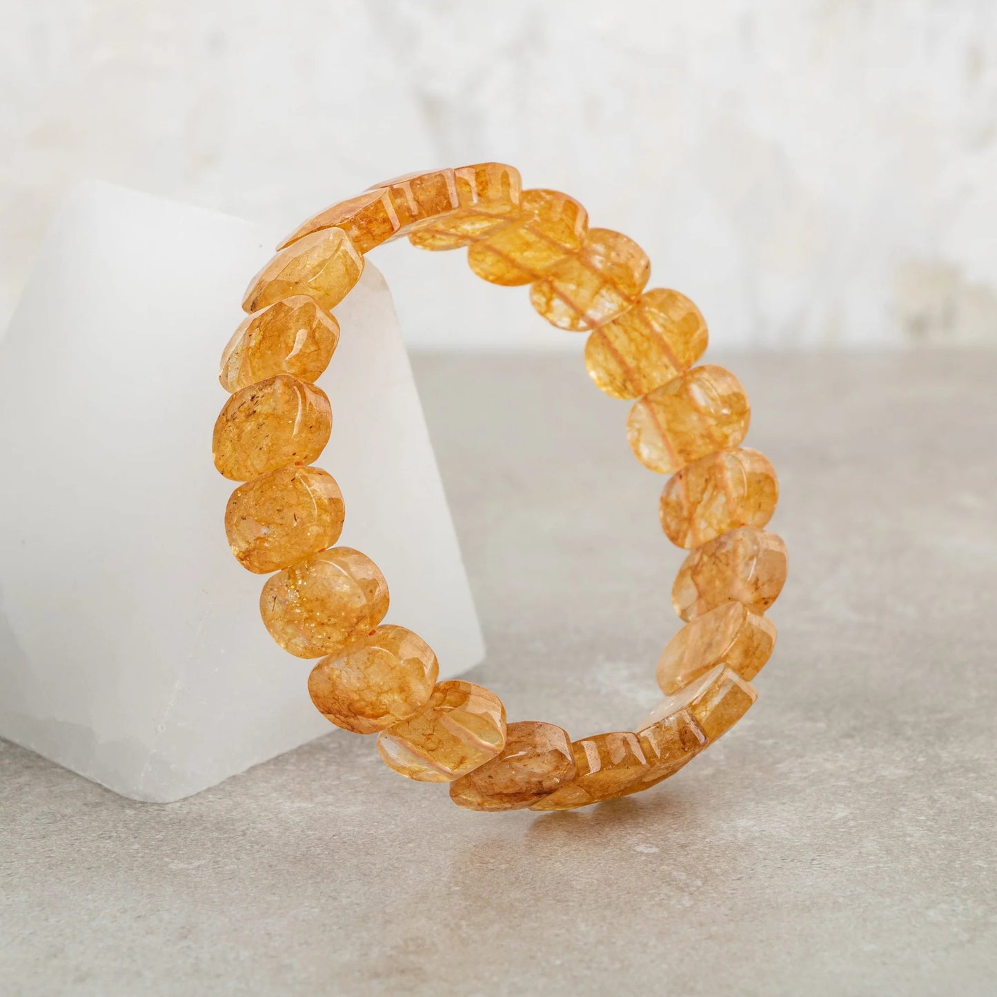 Hemios® Sitrin Doğal Erkek Para Ve Zenginlik Bilekliği